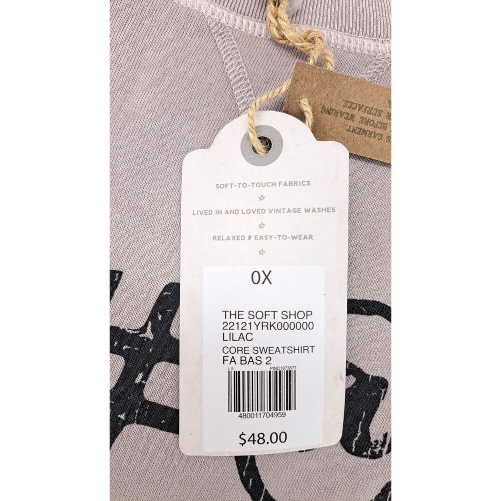 True Craft Graphic Sweatshirt Funny 2020 Covid Lilac Soft Shop Plus Women 0X New - Picture 2 of 9